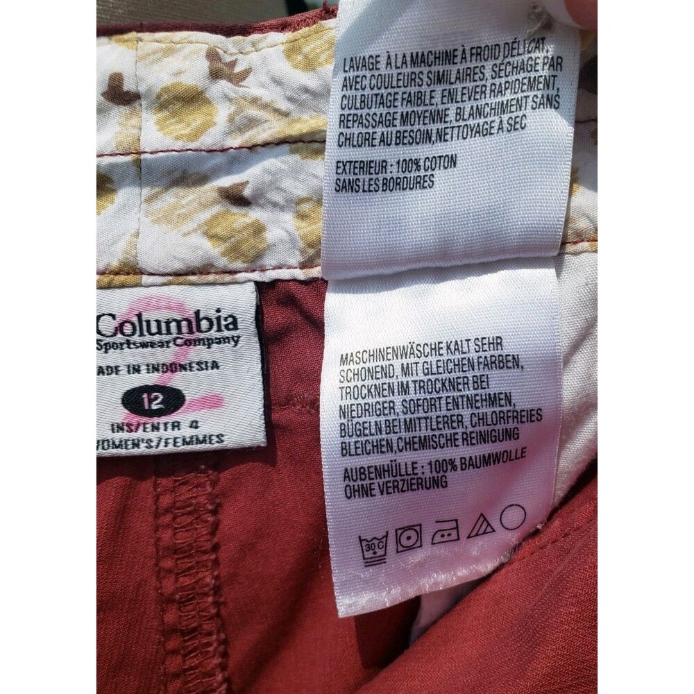 Columbia Women’s Coral Shorts 4" inseam Size 12 Button Zip Closure Spring Summer - Picture 6 of 14
